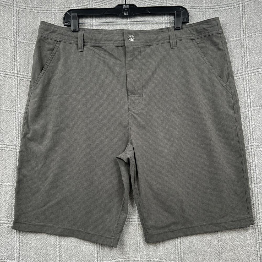 PrAna Breathe Stretch Hybrid Hiking Trail Shorts Men's 40W x 10L Gray Recycled